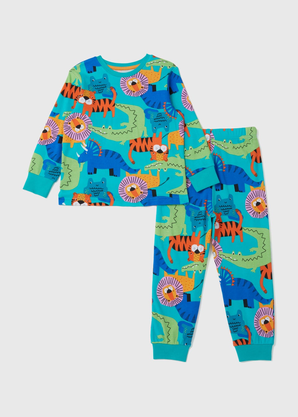 Blue Animal Print Pyjama Set (9mths-5yrs) - Matalan
