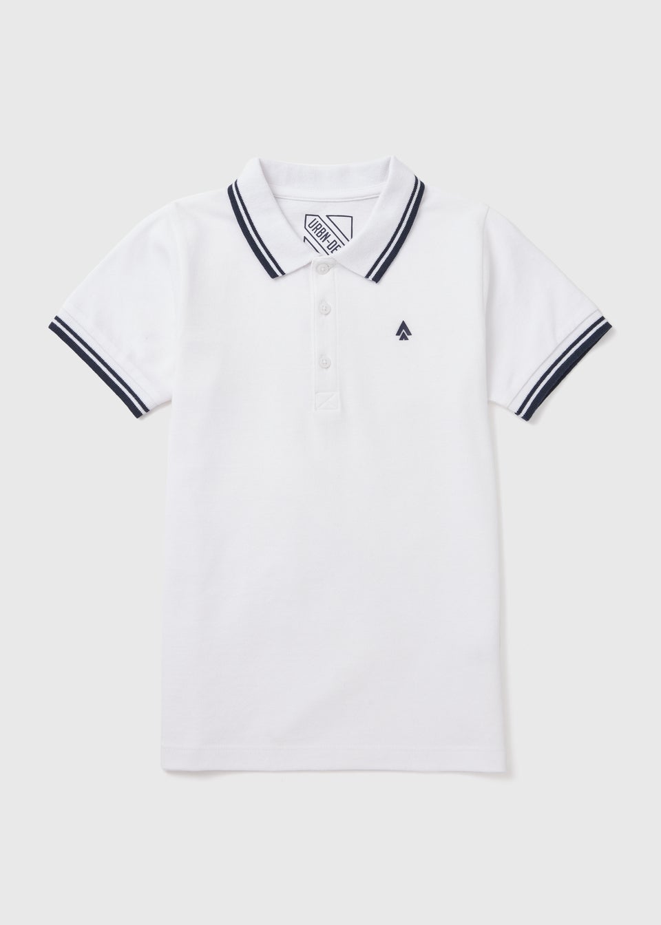 Boys White Causal Polo Shirt (7-13yrs)
