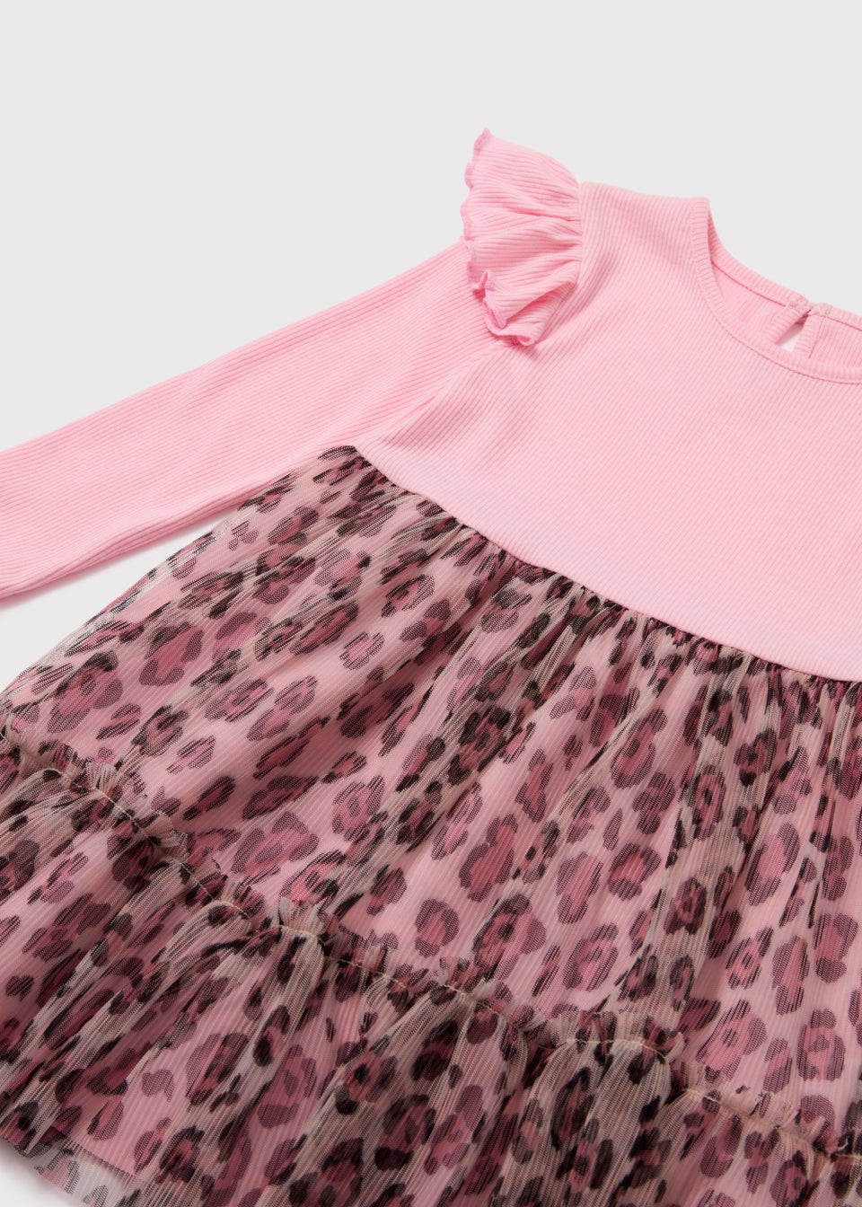 Girls Pink Leopard Print Tutu Dress (1-7yrs)