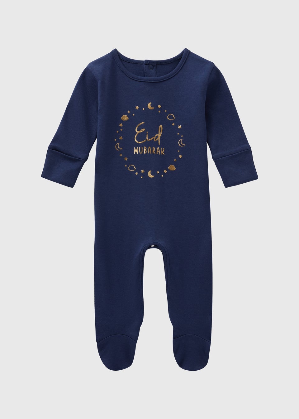 Baby Navy Happy Eid Sleepsuit (Newborn-18mths)