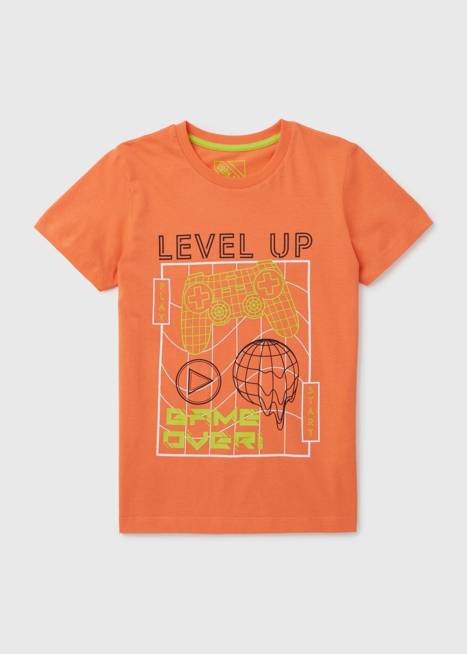 Boys Orange Gamer Graphic T-Shirt (7-13yrs)