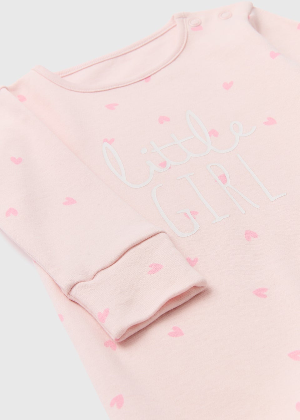 Baby Pink Little Girls Sleepsuit (Tiny Baby-18mths)