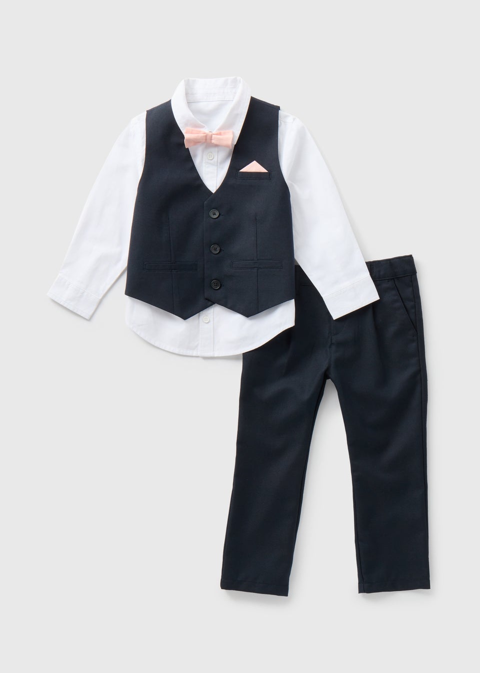 Boys Navy 4 Piece Formal Suit Set (1-7yrs)