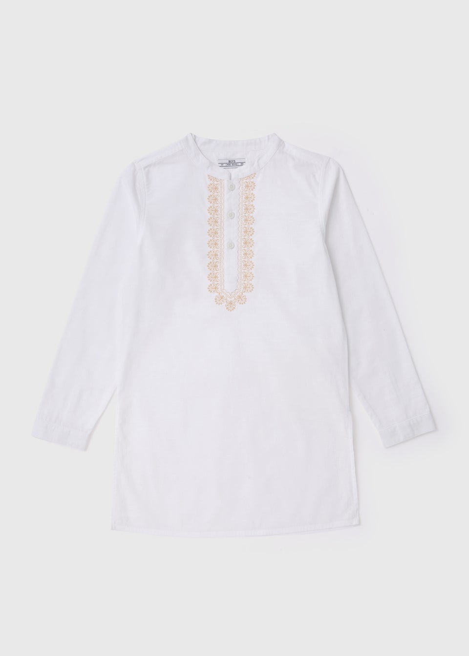 Boys White Eid Kurta Shirt (1-7yrs)