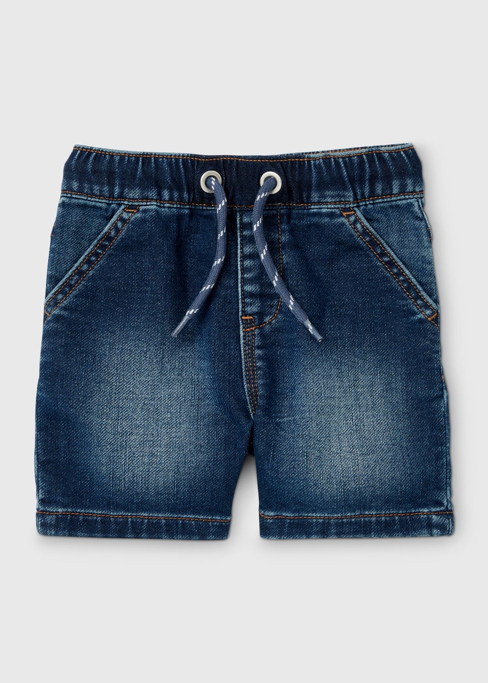 Boys Dark Wash Knitted Denim Shorts (1-7yrs)