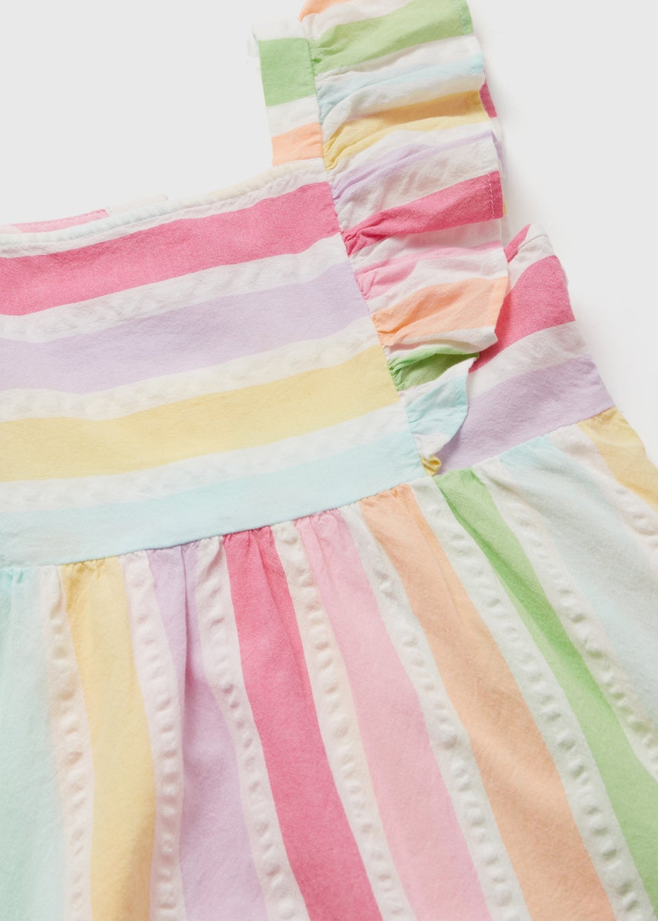 Girls Multicoloured Stripe Woven Dress (1-7yrs)