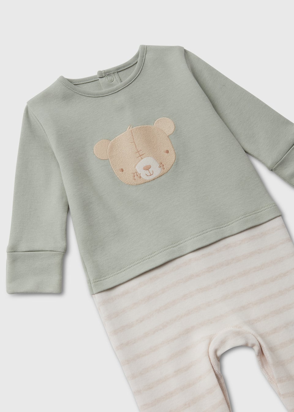 Baby Sage Bear Outfit Sleepsuit (Tiny Baby-12mths)