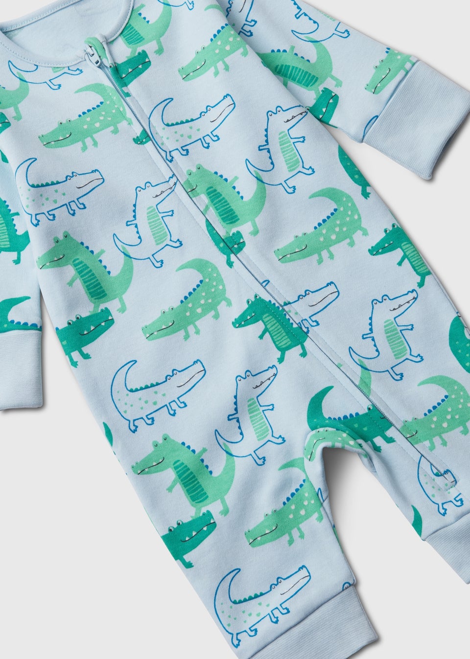 Baby Blue Crocodile Print Sleepsuit (Newborn-18mths)