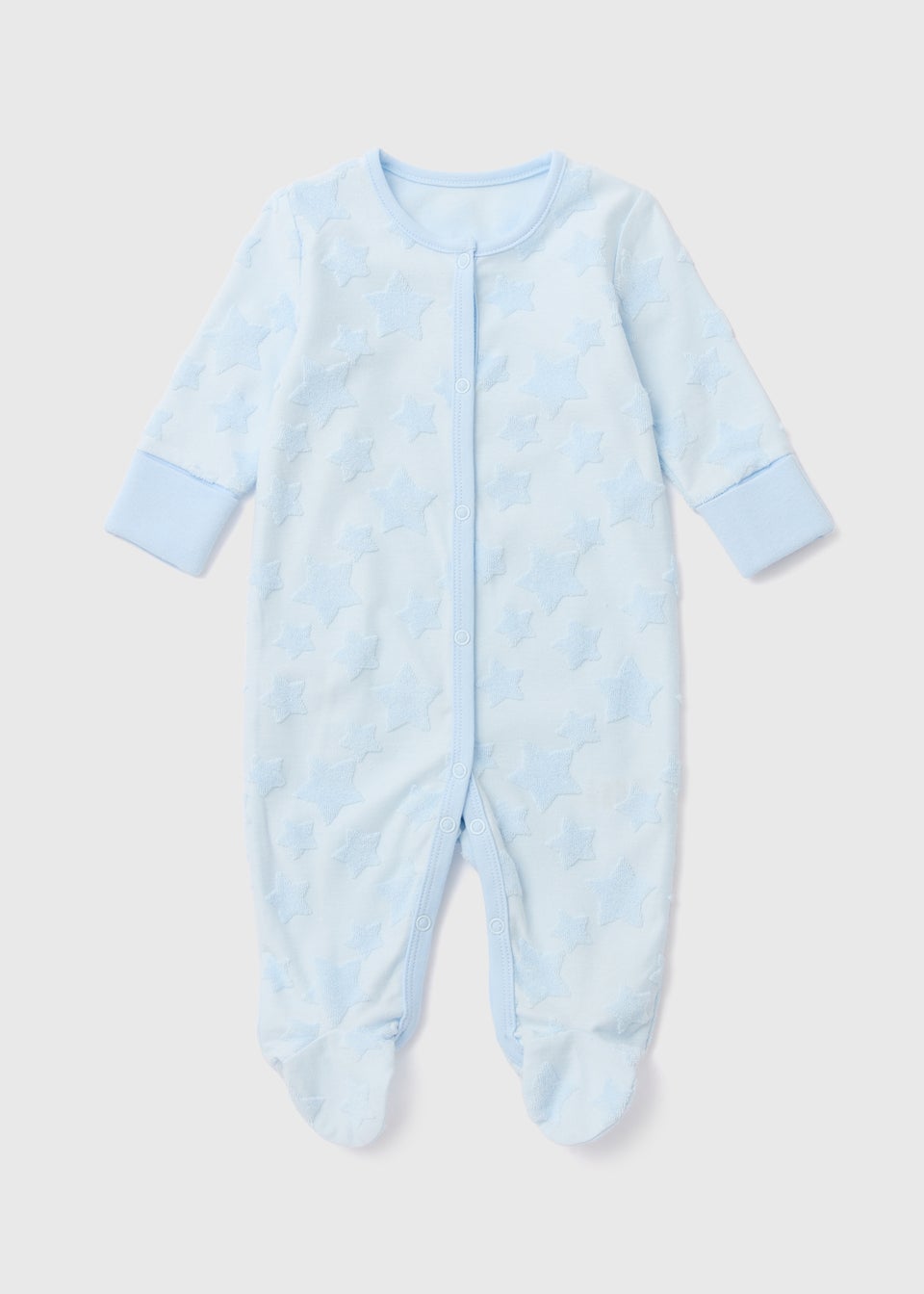 Baby Blue Star Embroidered Sleepsuit (Newborn-18mths)