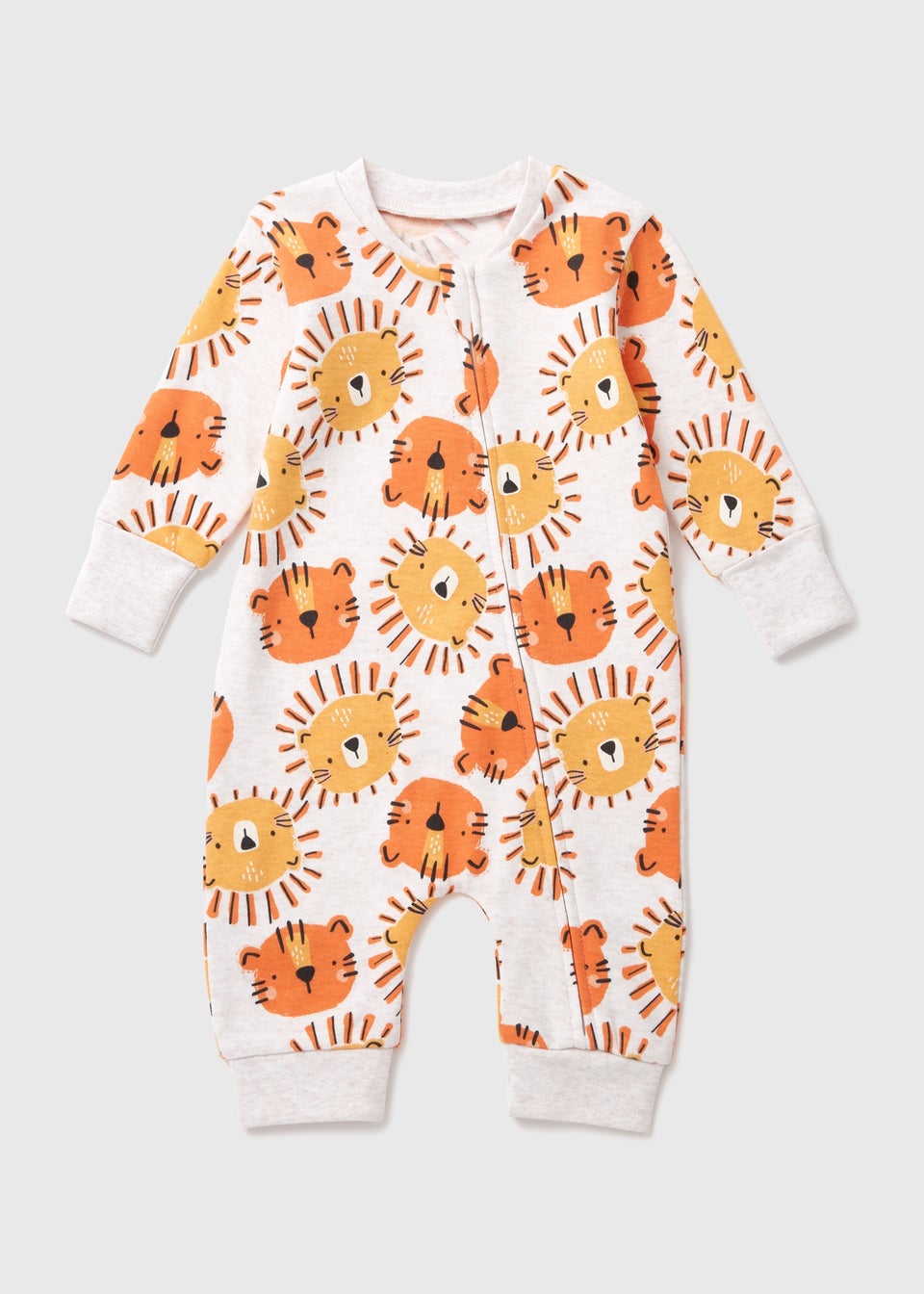 Oatmeal Marl Lion Sleepsuit (Newborn-18mths)