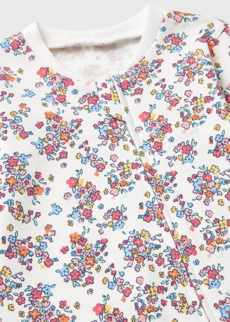 Baby Cream Floral Print Sleepsuit (Newborn-18mths)