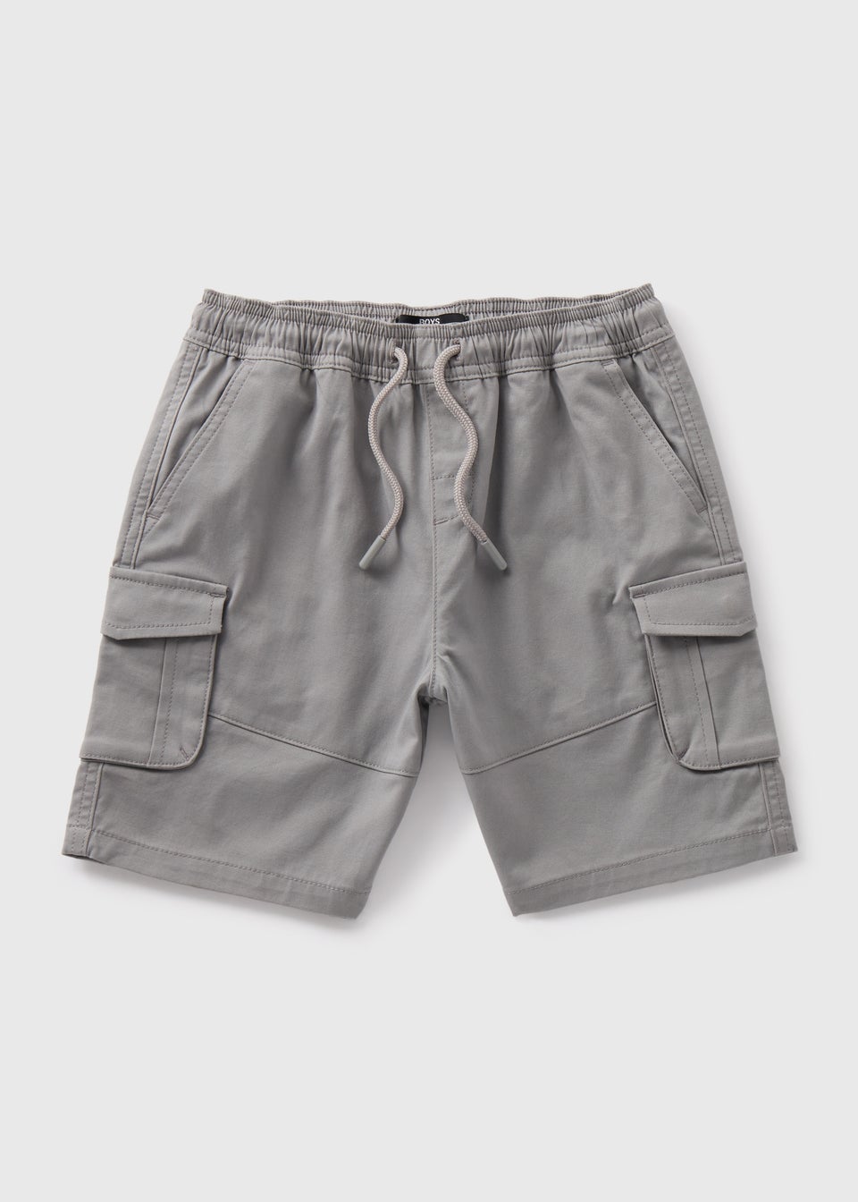 Boys Grey Twill Cargo Shorts (7-13yrs)