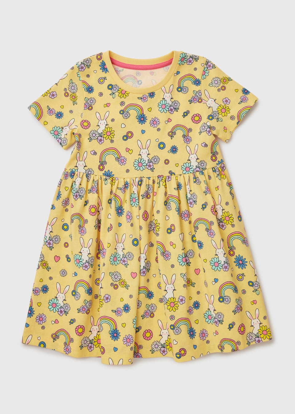 Girls Yellow Bunny Dress (1-7yrs)