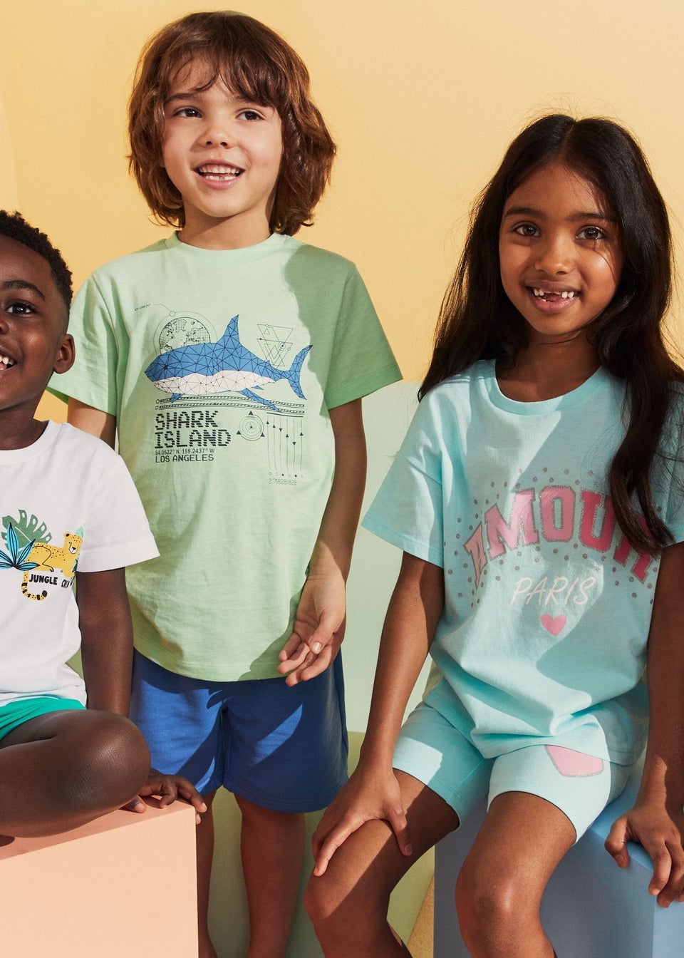 Boys Lime Shark Print T-Shirt (7-13yrs)