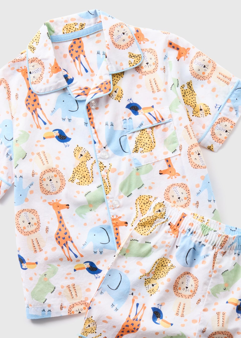 Kids Stone Animal Print Cotton Pyjama Set (9mths-5yrs)
