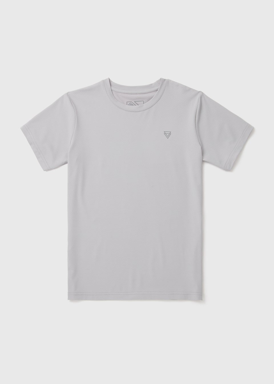 Boys Grey Textured Sports T-Shirt (7-13yrs)