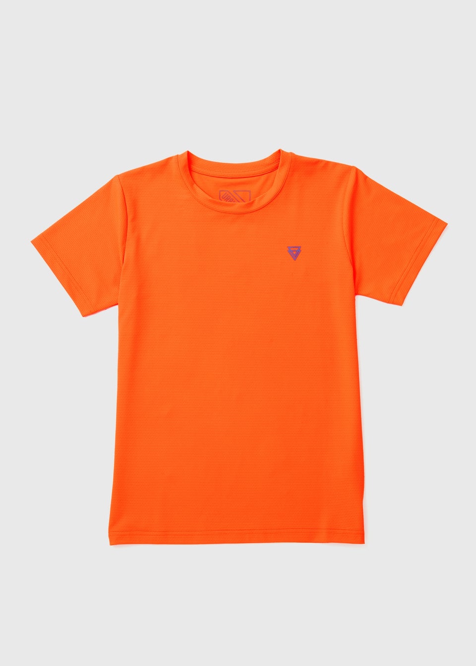 Boys Orange Textured Sports T-Shirt (7-13yrs)