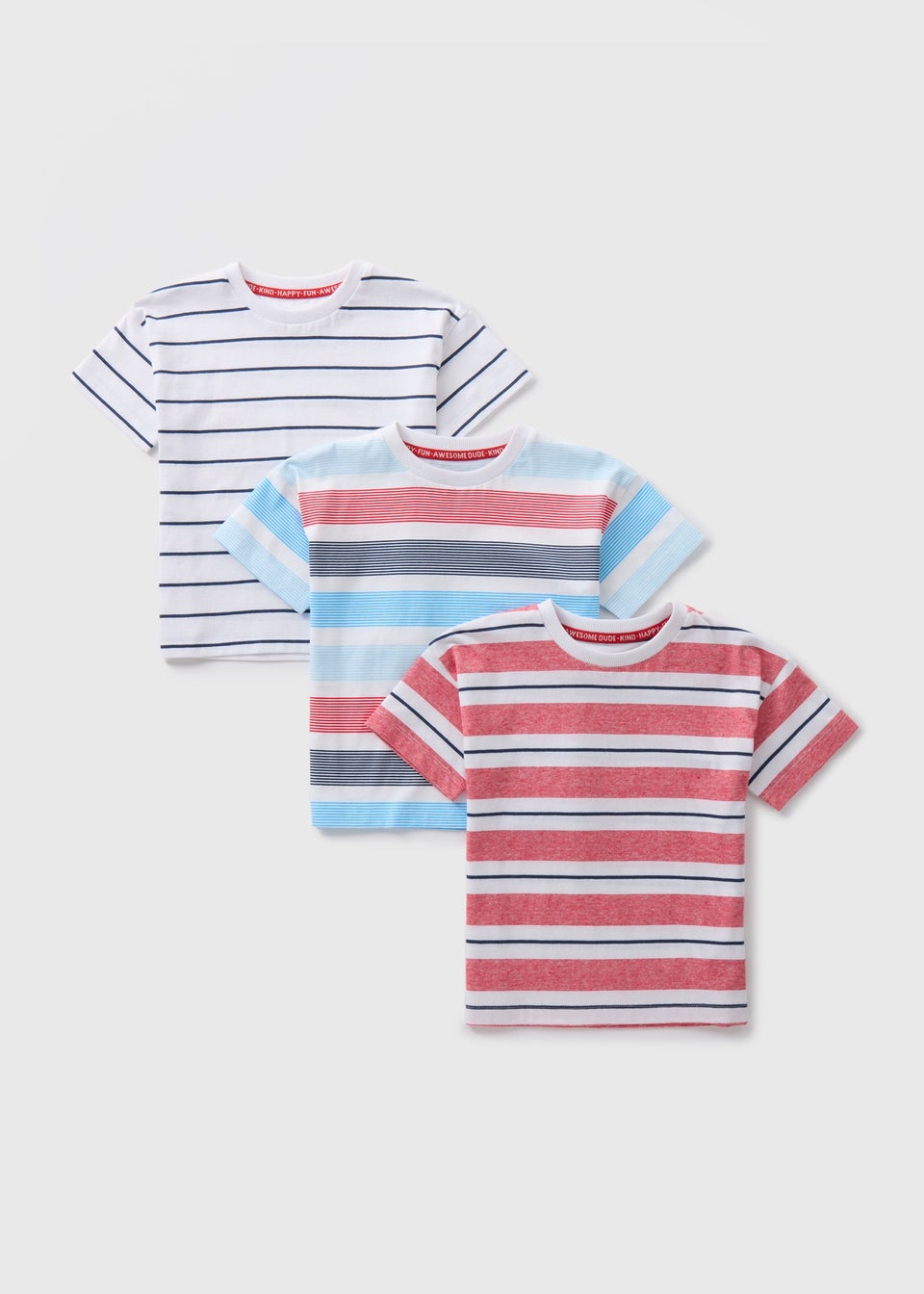 Boys White/Red & Navy Nautical T-Shirt (1-7yrs)