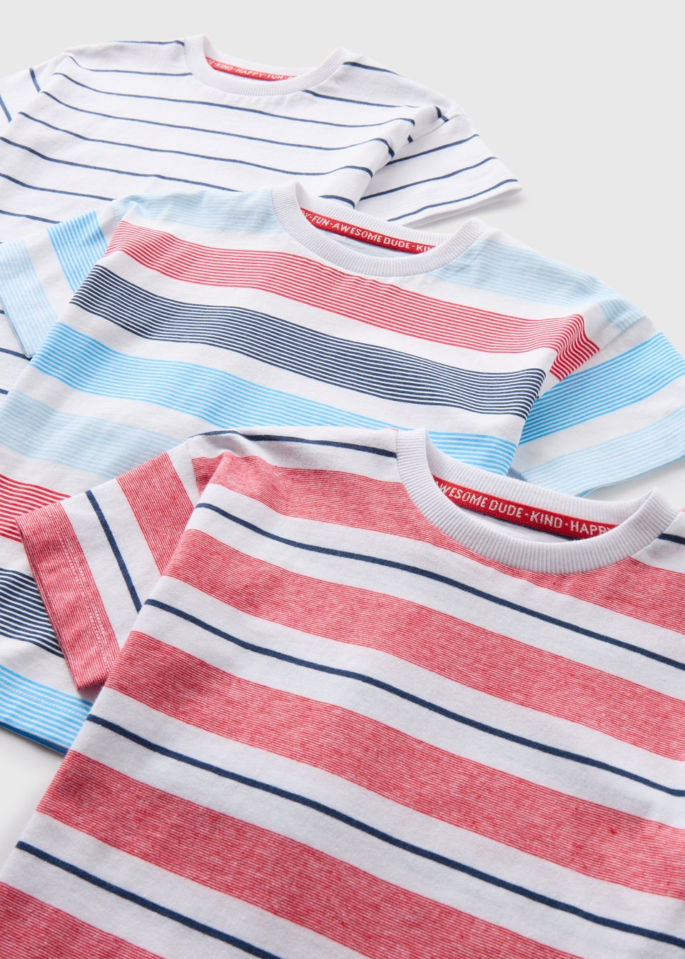 Boys White/Red & Navy Nautical T-Shirt (1-7yrs)