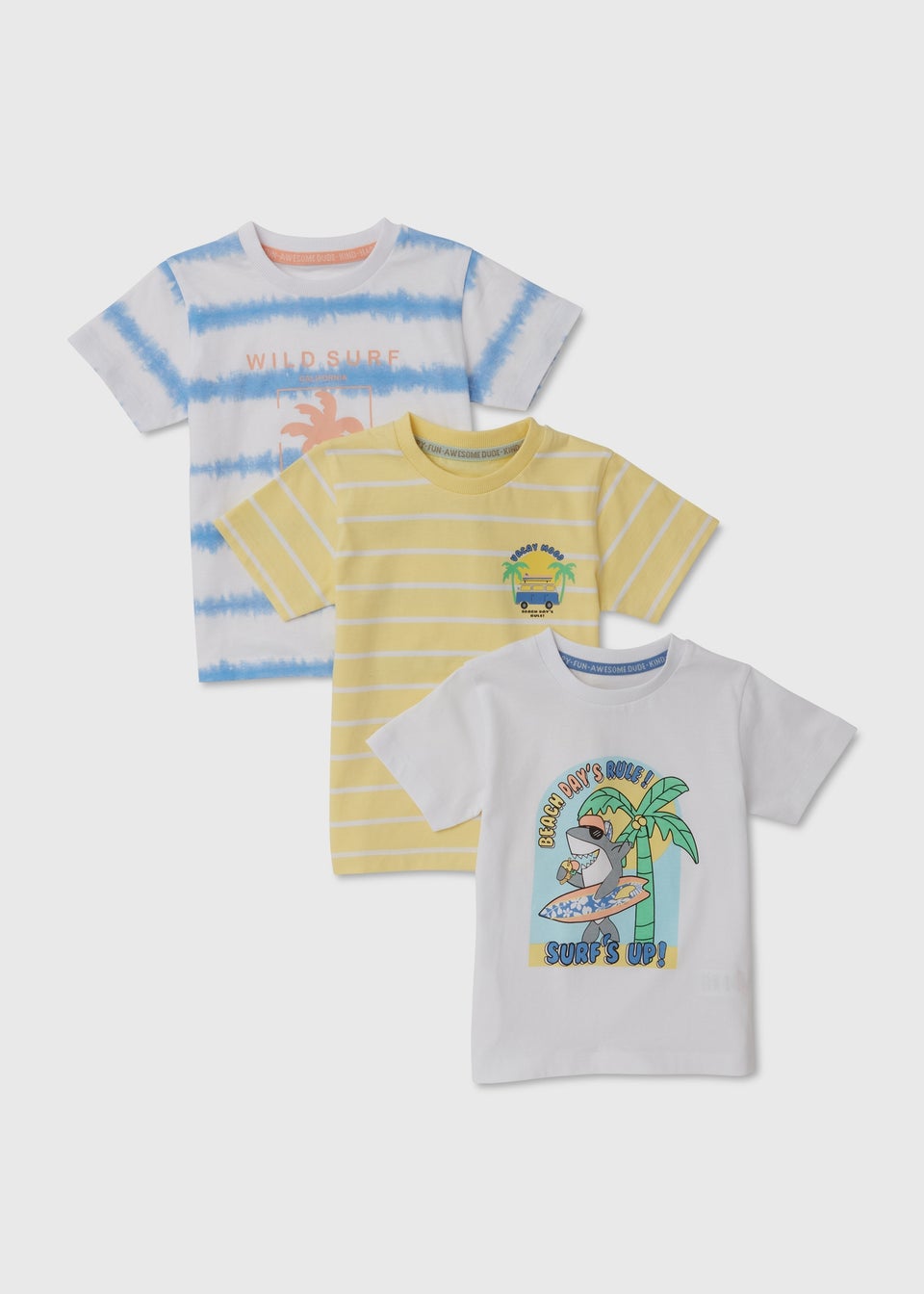 Boys White Shark T-Shirt (1-7yrs)