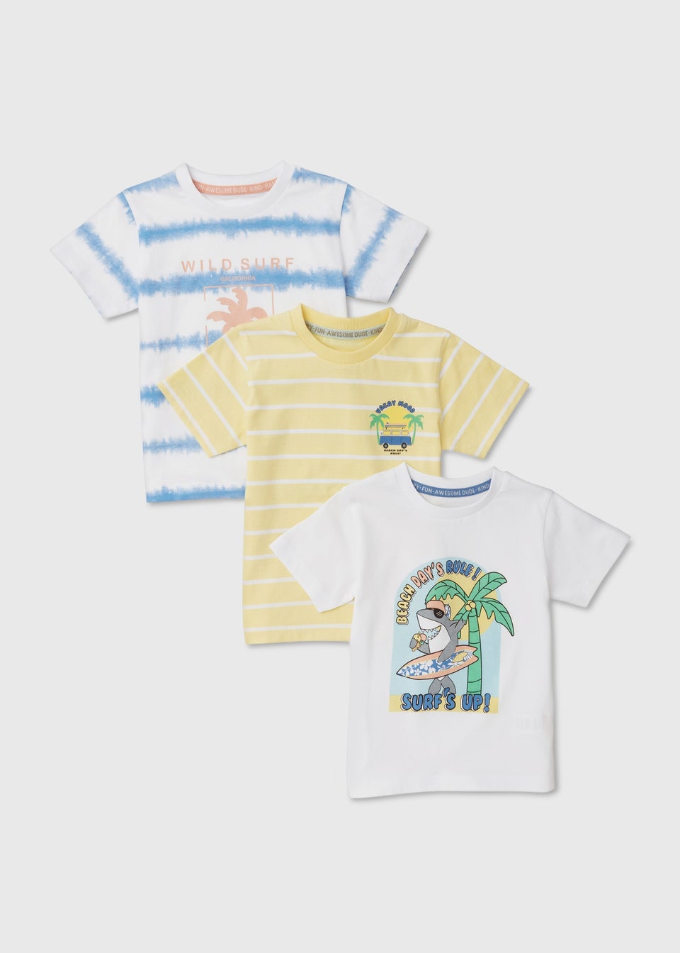 Boys White Shark T-Shirt (1-7yrs)