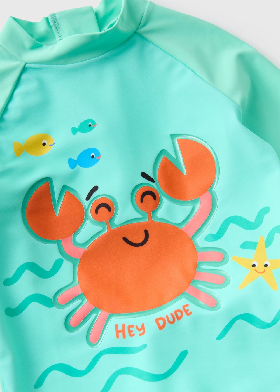 Boys Mint Crab Top & Shorts Swim Set (1-7yrs)