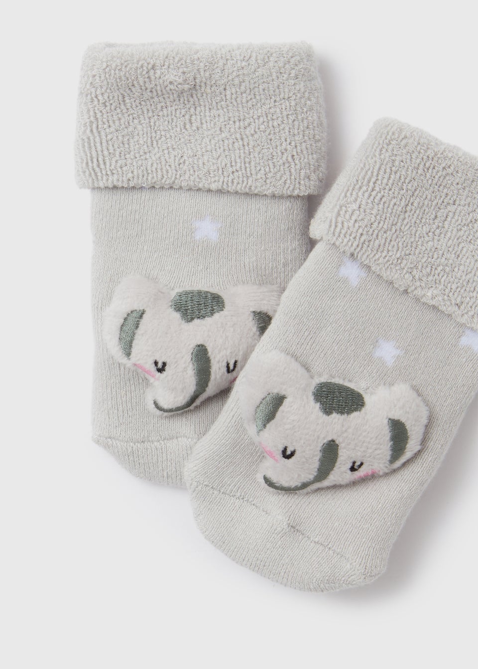Baby Grey Rattle Socks (Newborn-12mths)