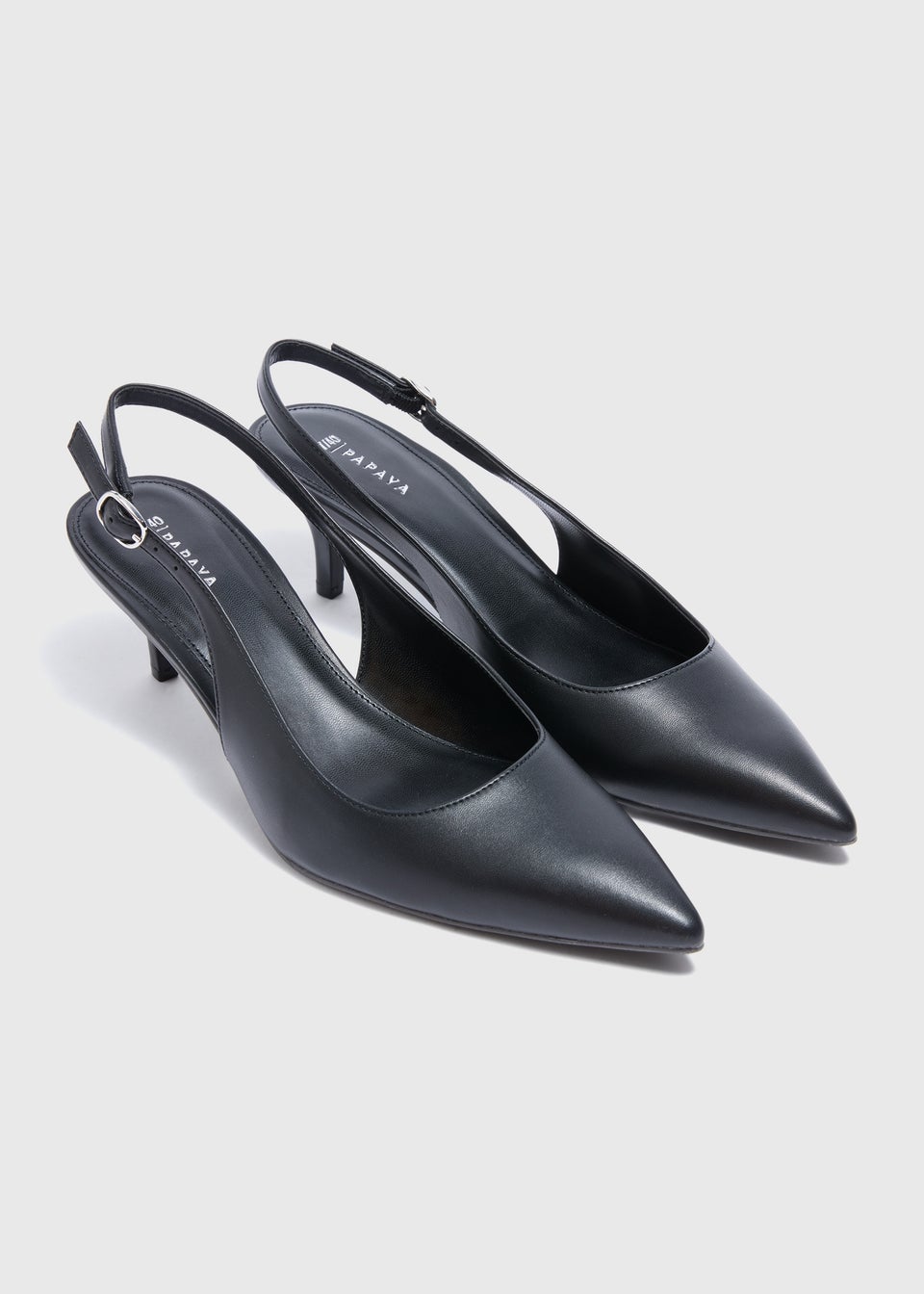 Black Sling Back Heels Matalan