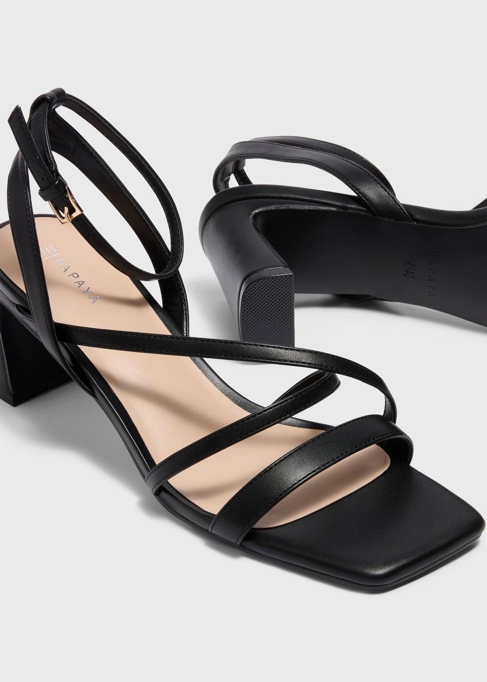 Black Strappy Sandals Matalan