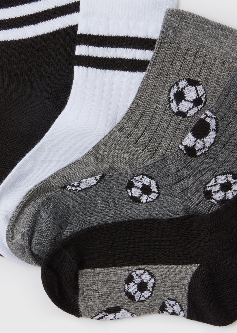 Boys 5 Pack Multicoloured Football Sports Socks (7-15yrs)