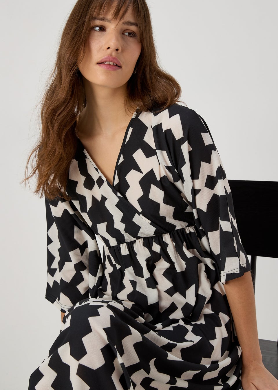 Black & White Kimono Dress