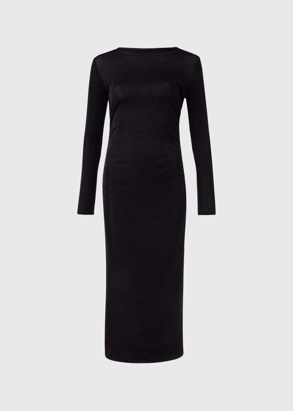 Black Ruched Side Dress