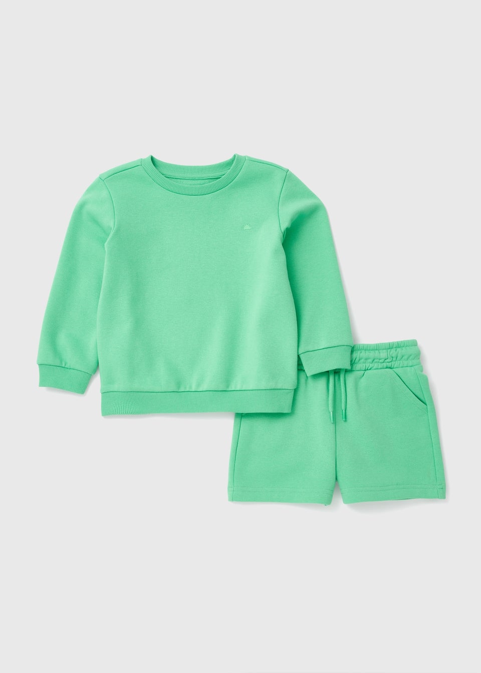 Boys Green Sweatshirt & Shorts Set (1-7yrs)