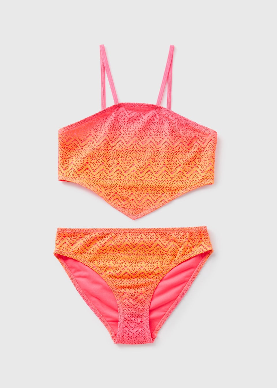 Girls Pink Ombre Lace Bikini Set (6-15yrs)