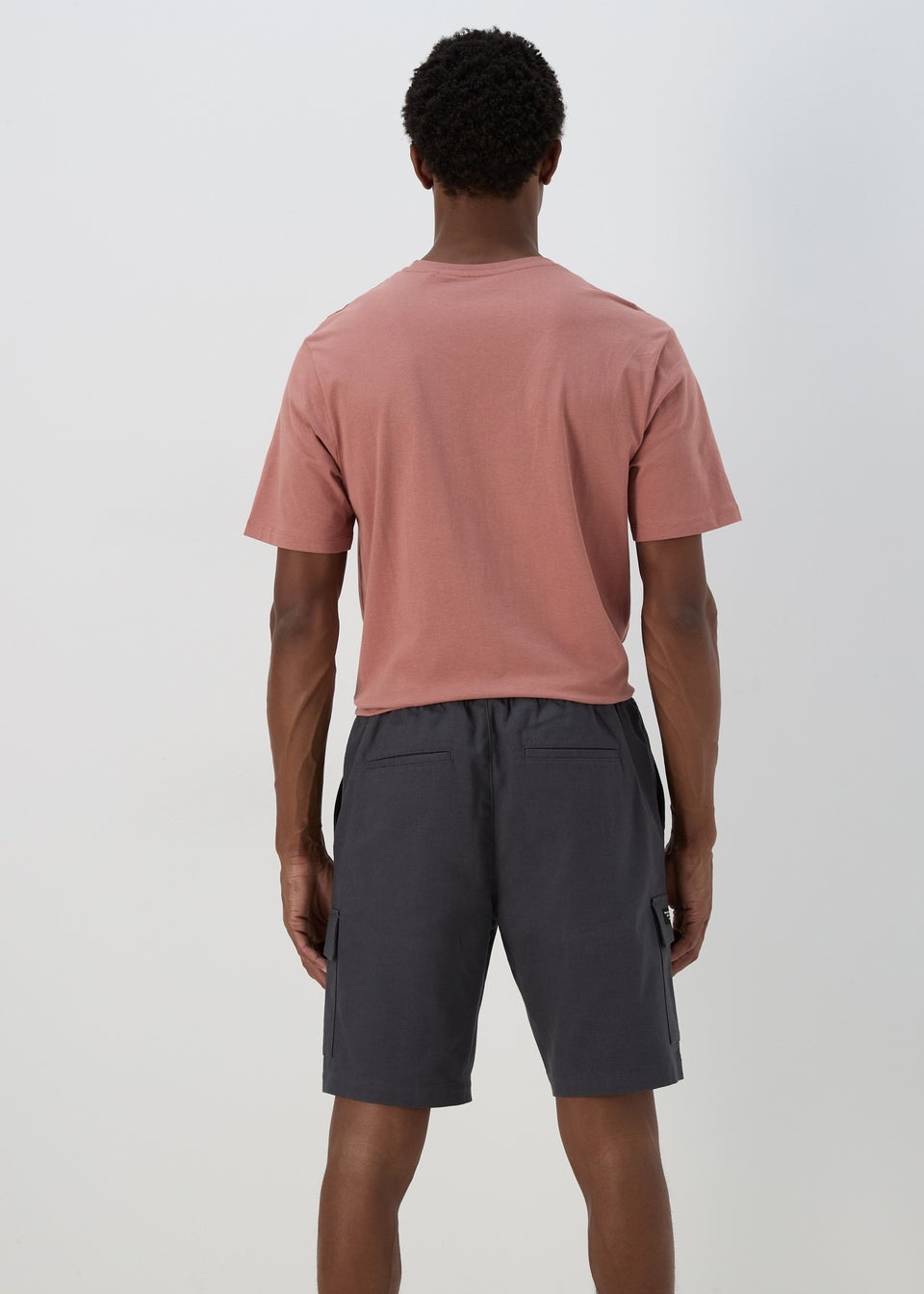 Charcoal Textured Cargo Shorts