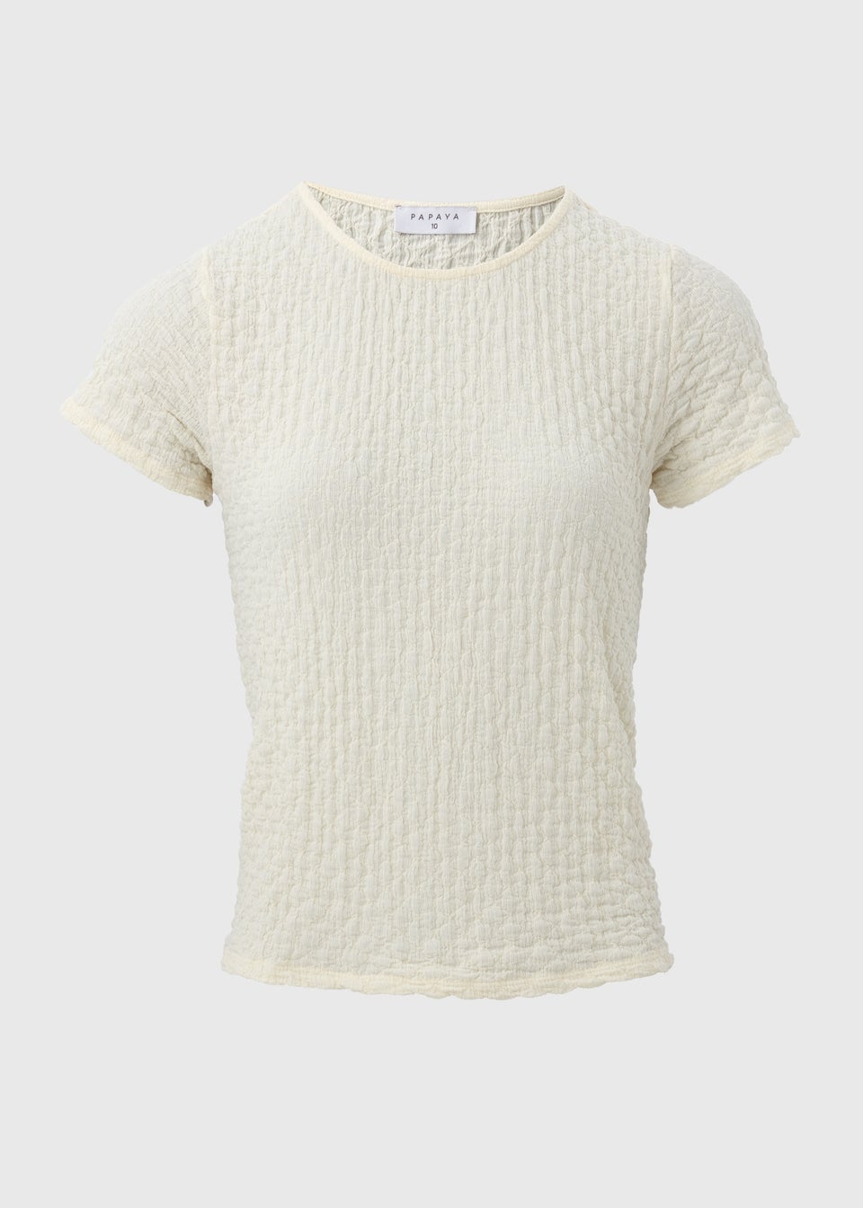 Ivory Textured T-Shirt