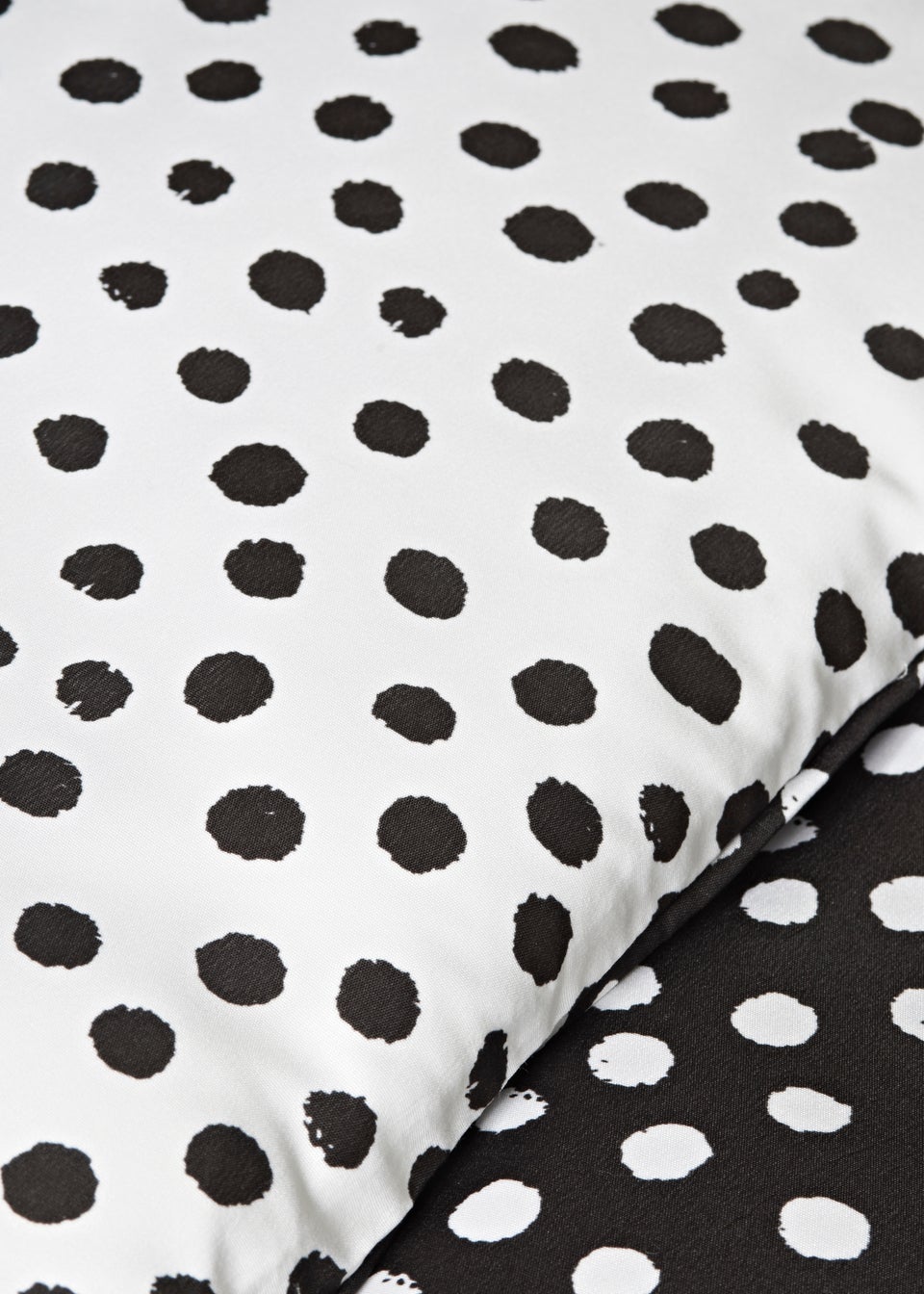 Black Mono Spots Print Duvet Set