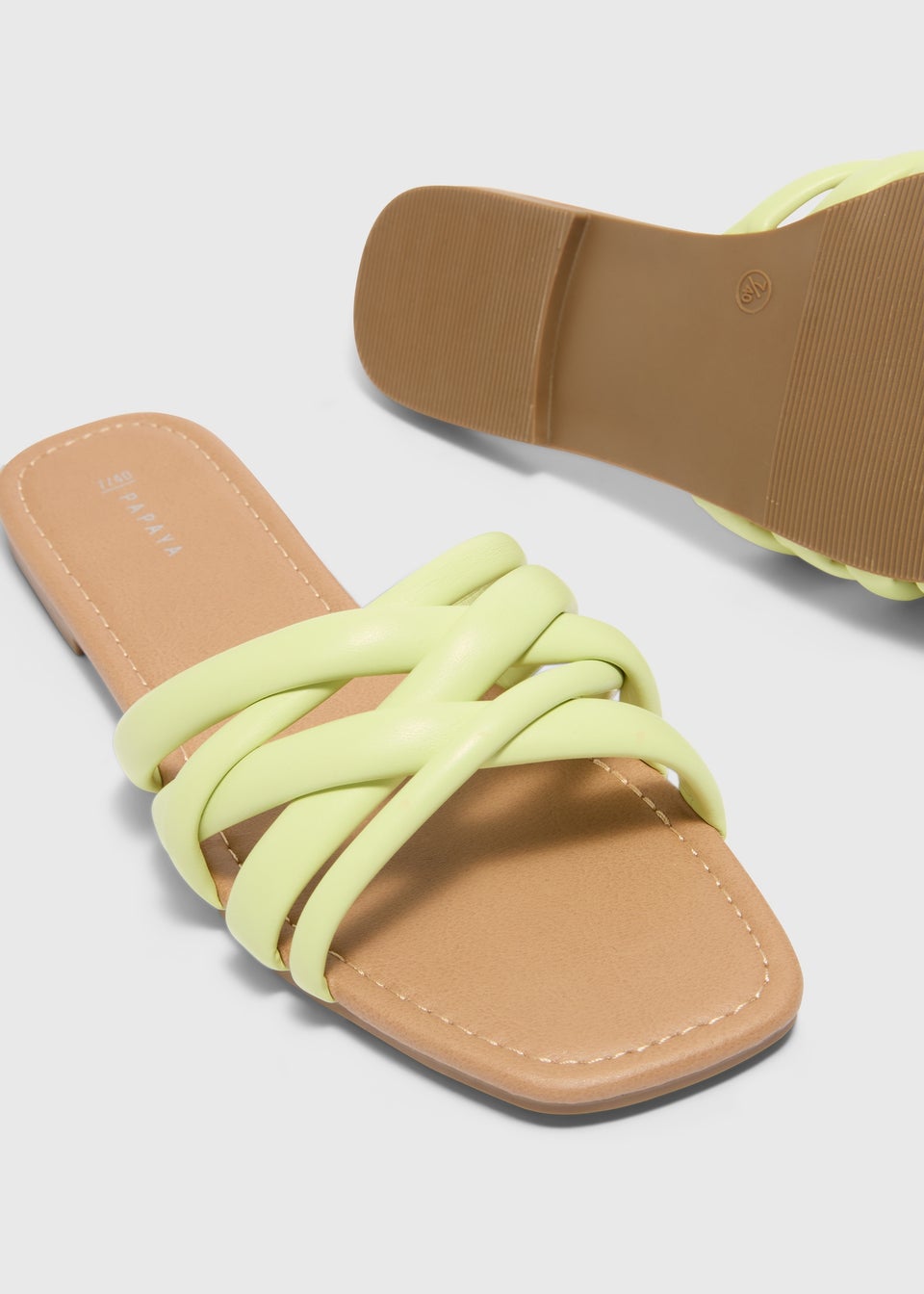 Lime Strappy Mules