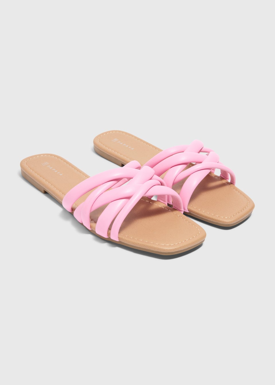 Pink Strappy Mules