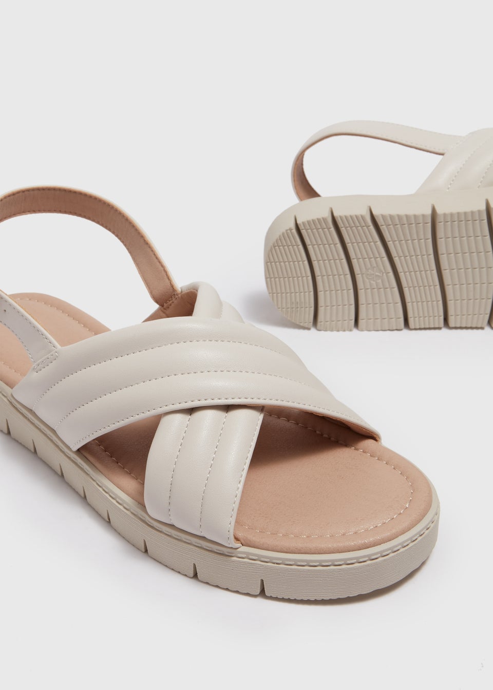 Cross strap sandals discount