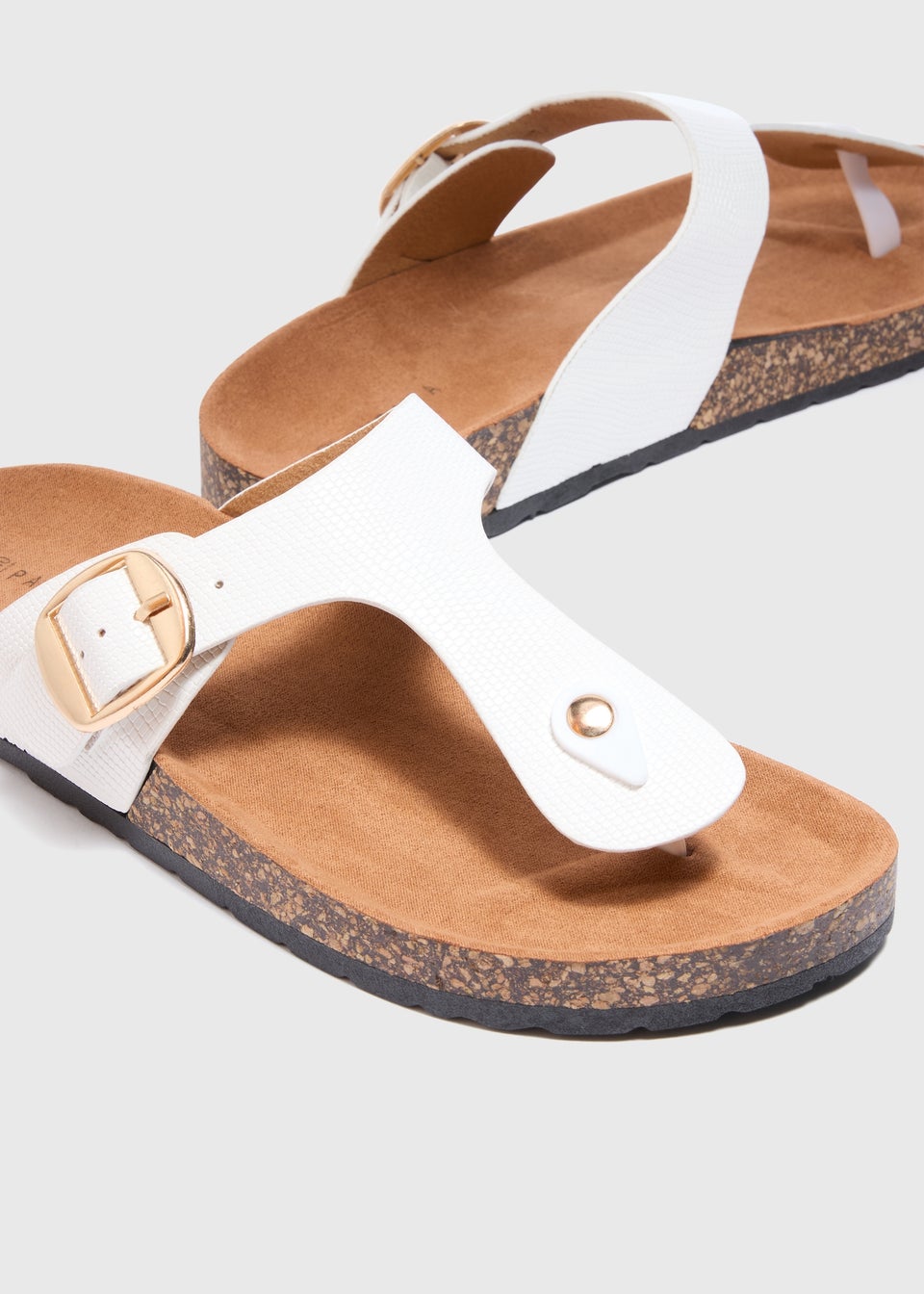 White Footbed Sandals