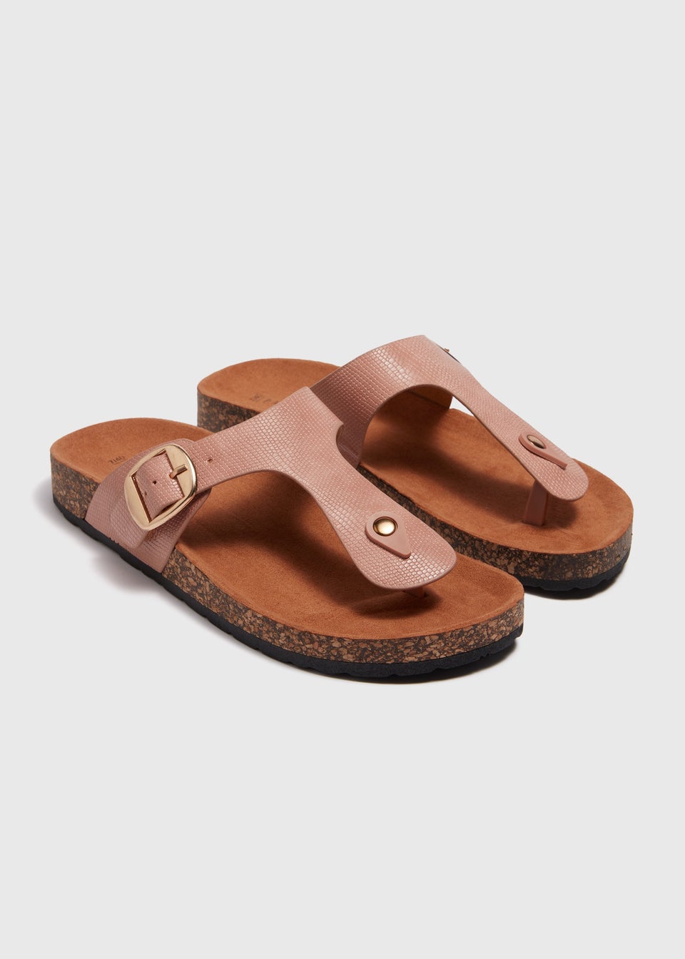 Nude Footbed Sandals Matalan
