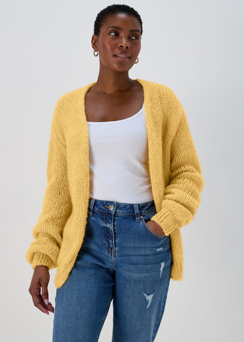 Yellow Lofty Cardigan Matalan
