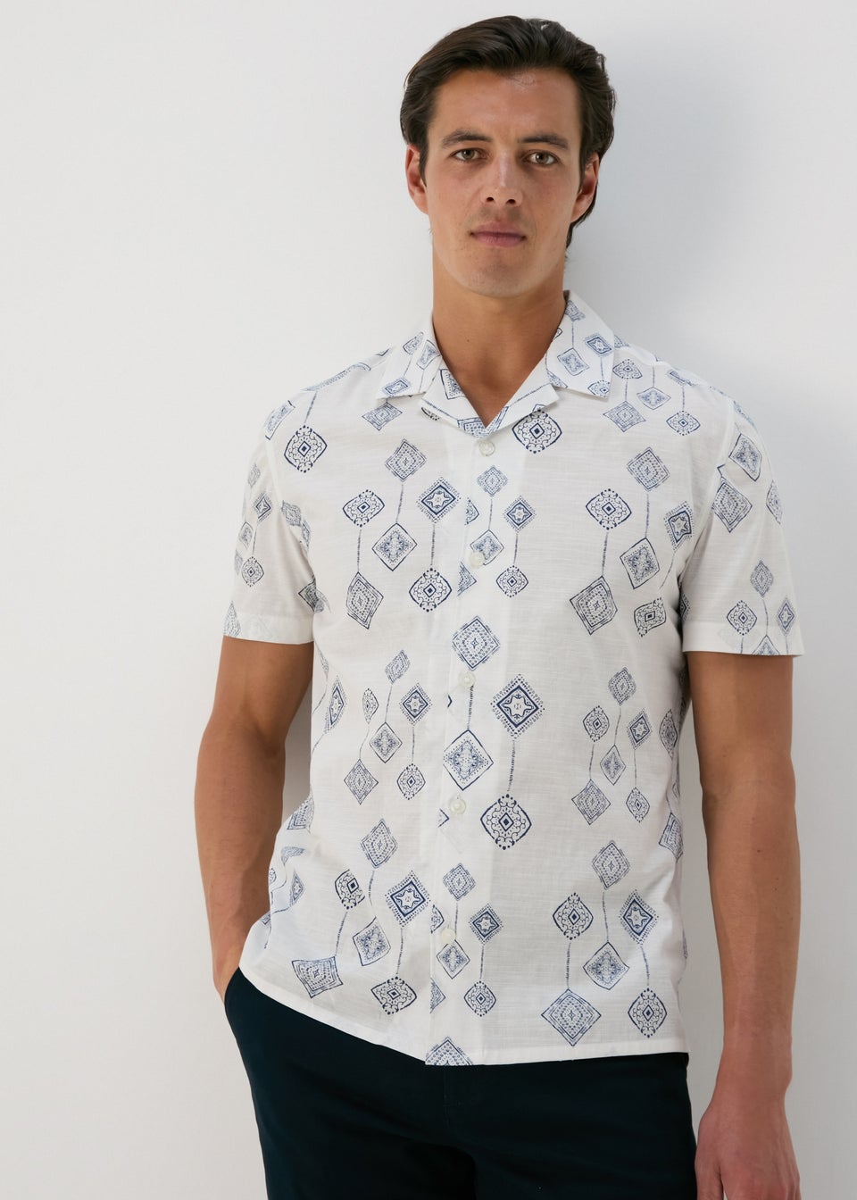 Ecru Print Shirt