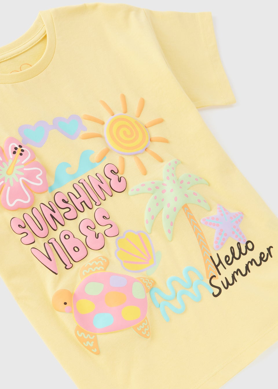 Girls Yellow Sunshine T-Shirt (1-7yrs)