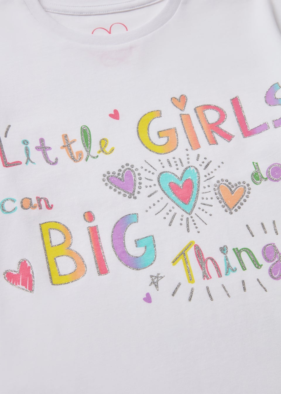Girls White Little Girls Slogan T-Shirt (1-7yrs)