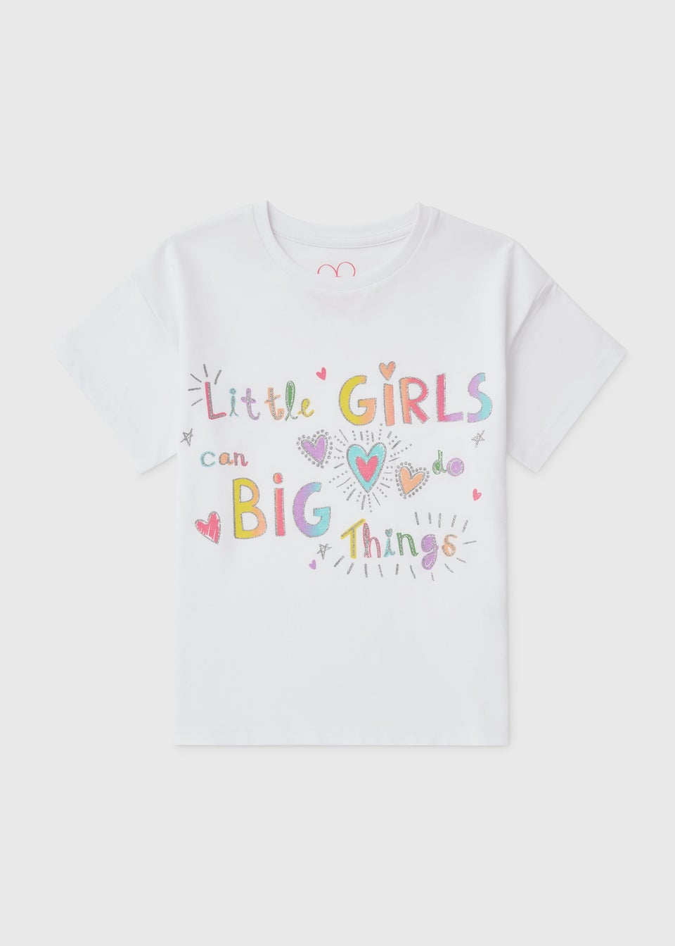 Girls White Little Girls Slogan T-Shirt (1-7yrs)