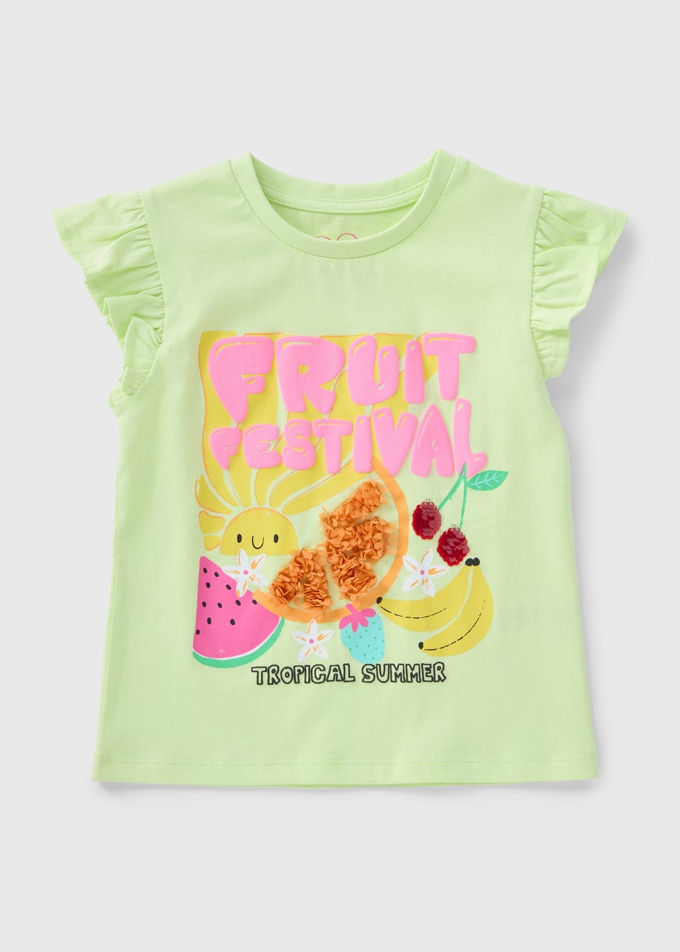 Girls Lime Fruit Fest T-Shirt (1-7yrs)