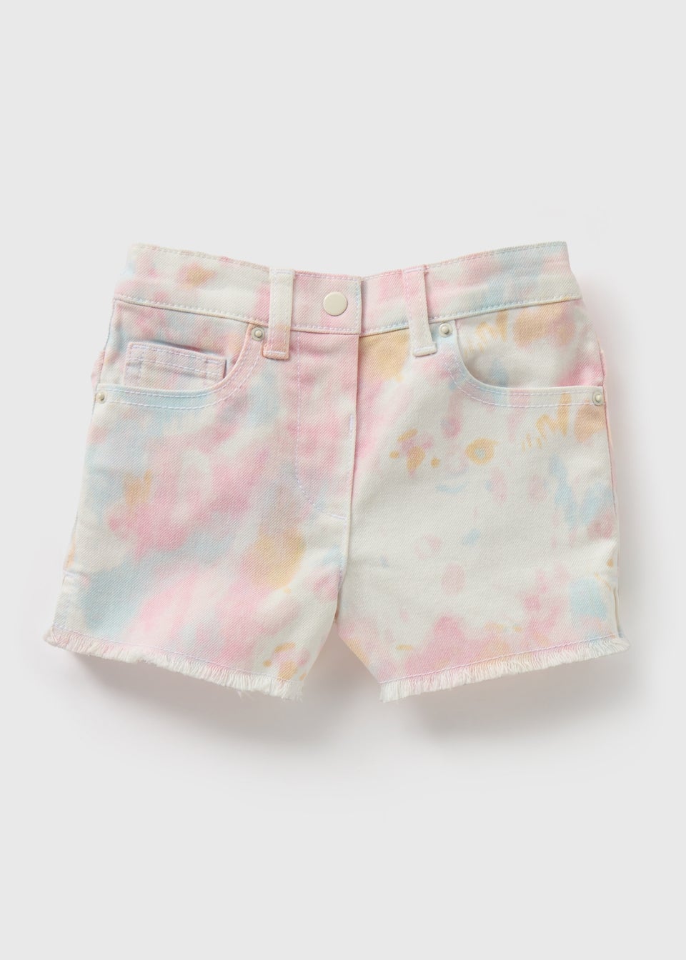 Girls Cream Tie Dye Shorts (1-7yrs)