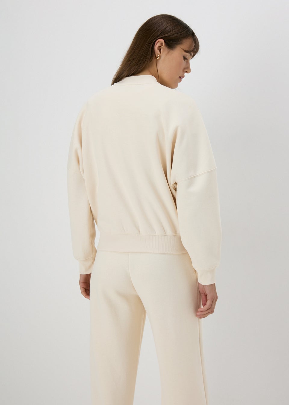 Cream Bomber Jacket